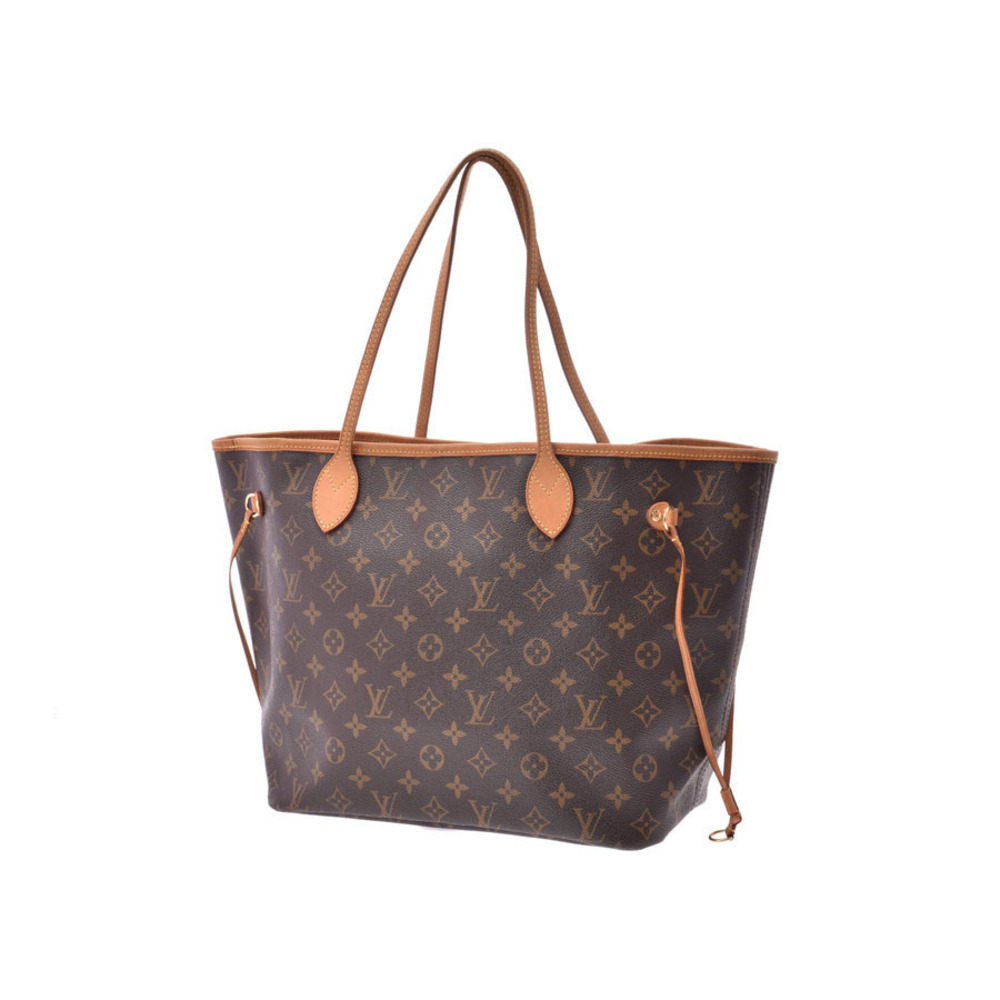 Louis Vuitton Neverfull brown bag leather tote Monogram